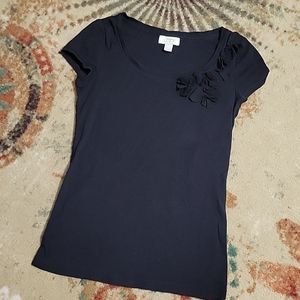 LOFT black scoopneck tshirt